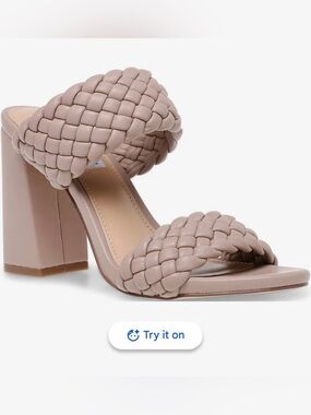 Steve Madden Tangle Block Heels in Taupe
